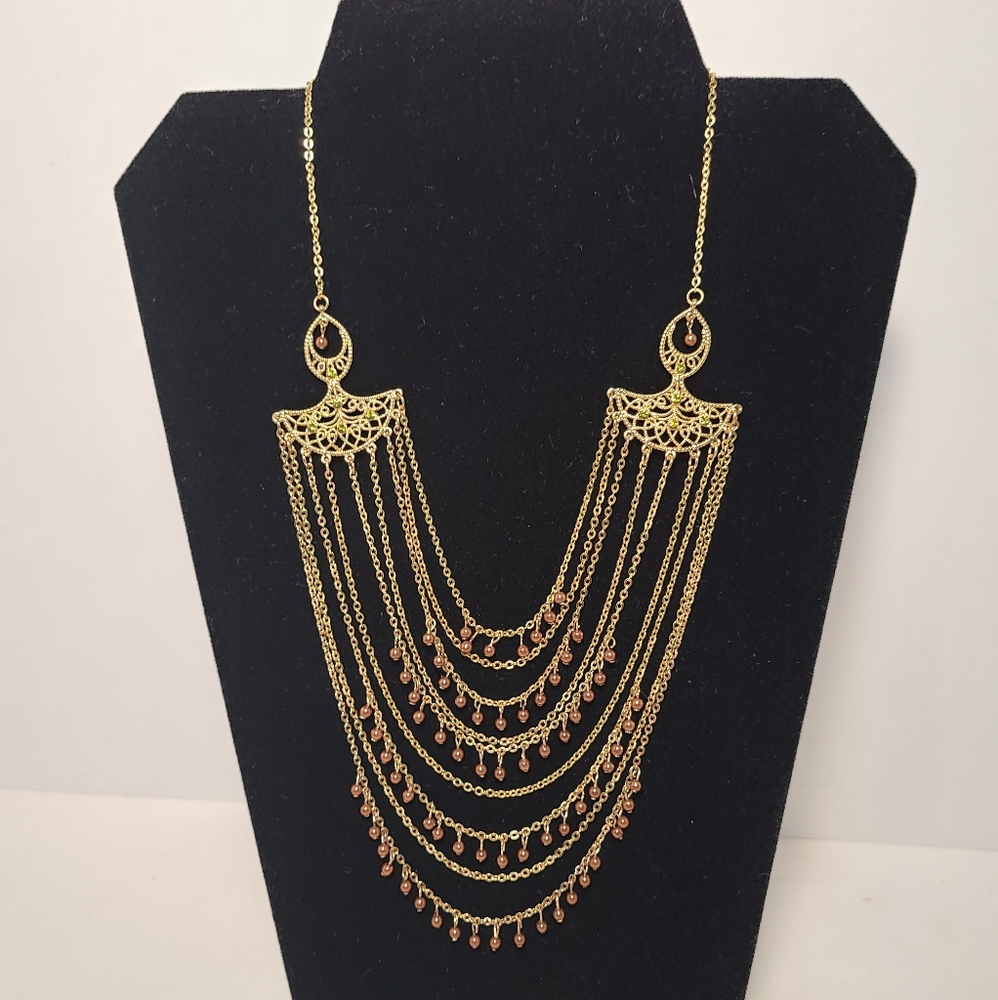 VCLM Mulit Layer Chain Gold Necklace